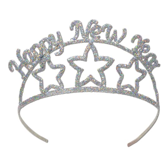 Beistle Glittered Metal Happy New Year Tiara